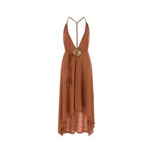 Alanui Women Brick Linen Dress